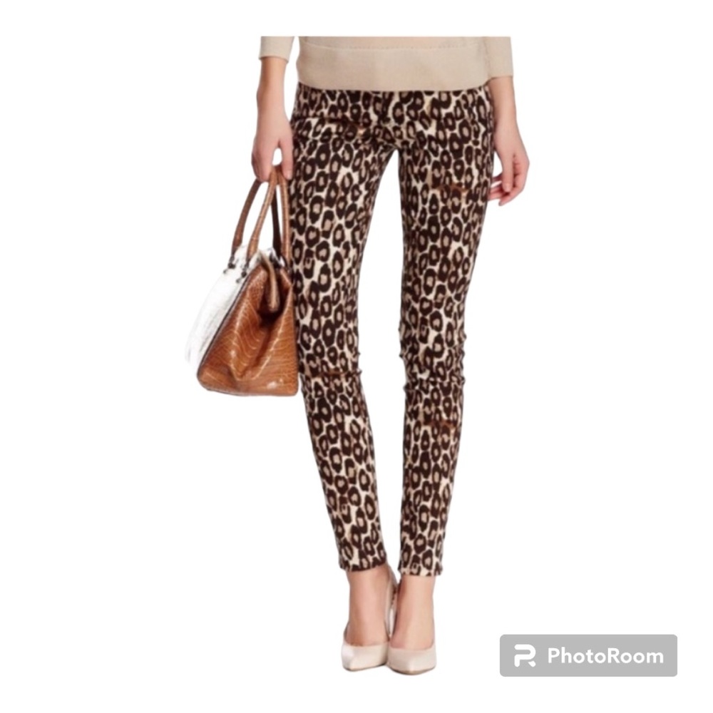 KATE SPADE Brooke Street Autumn Leopard Skinny Jean Like New Size 25